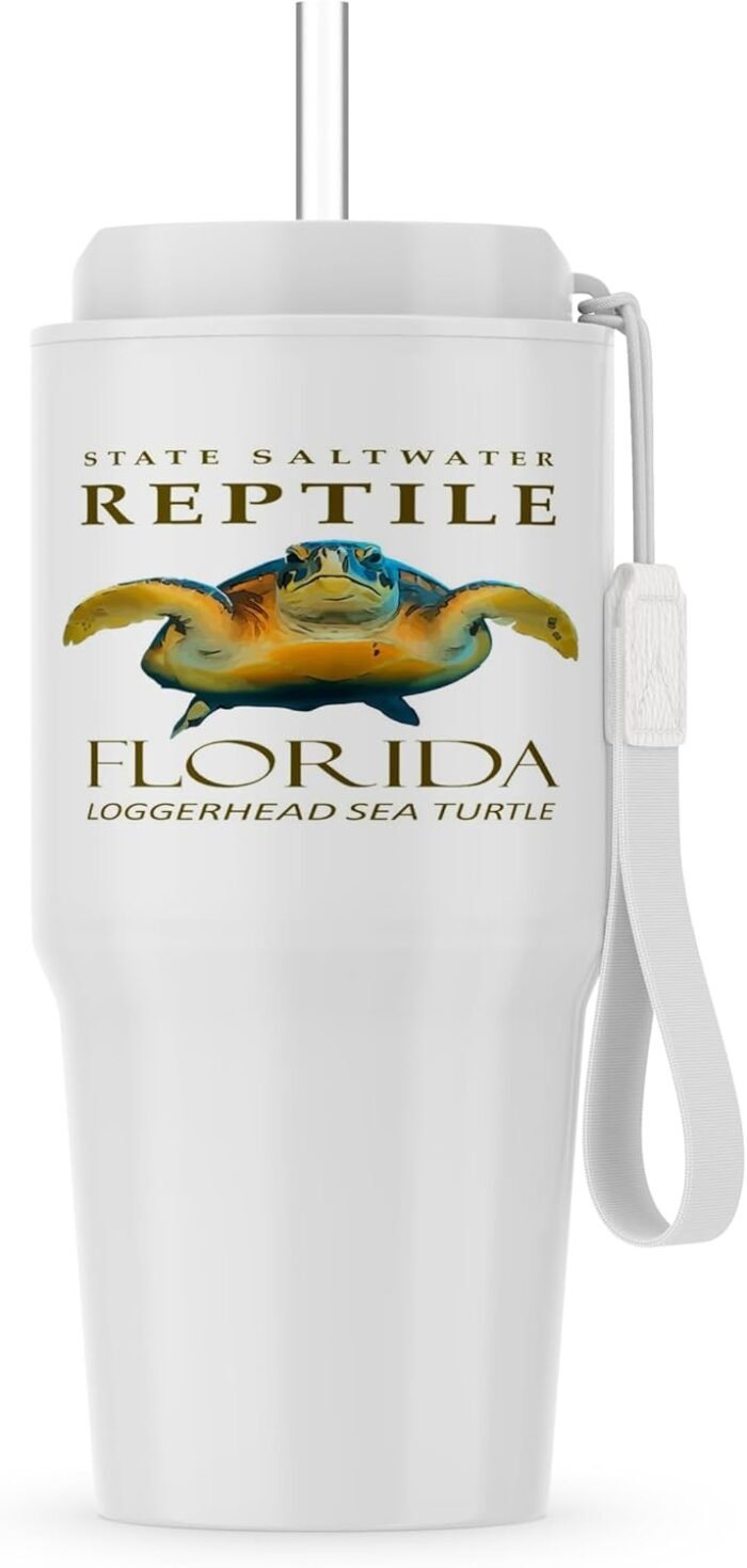 3dRose, Florida Territory Loggerhead Sea Turtle, 20oz Tumbler - Image 2