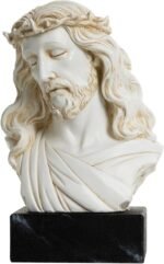 8.5” Jesus Bust Statue – Hand-Painted Resin Jesus Statue, Christian Religious Ho... - Image 2