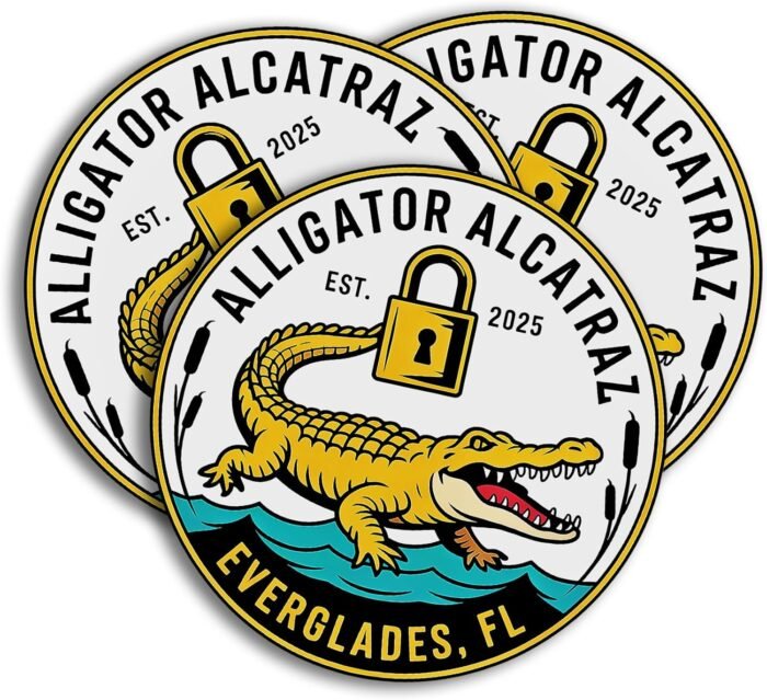 Alligator Alcatraz Everglades Florida EST 2025 Detention Facility Artist Decal S... - Image 2