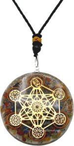 Amazing Gemstone Orgone Pendant with Seven Chakra Crystal and Chakra Metatron Cu... - Image 2