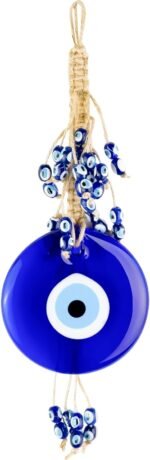 BCS Evil Eye Wall Decor 4'' Blue Glass Turkish Greek Nazar Amulet Good Luck & Pr... - Image 2