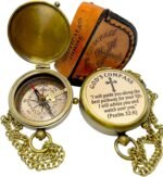 Bible Verse Brass Compass – “I Will Guide You and Watch Over You” (Psalm 32:8) |... - Image 2