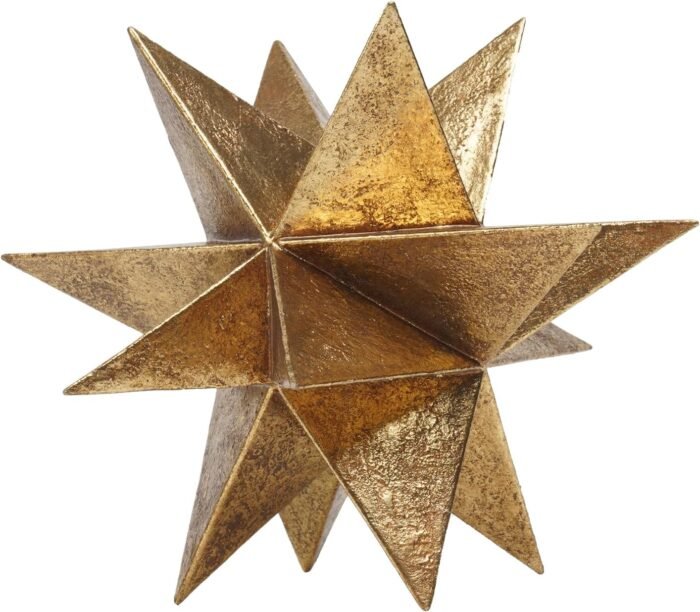 Braxio Modern Style Indoor Home Decor - Resin Gold Multi-Angle Stars Abstract Ge... - Image 2
