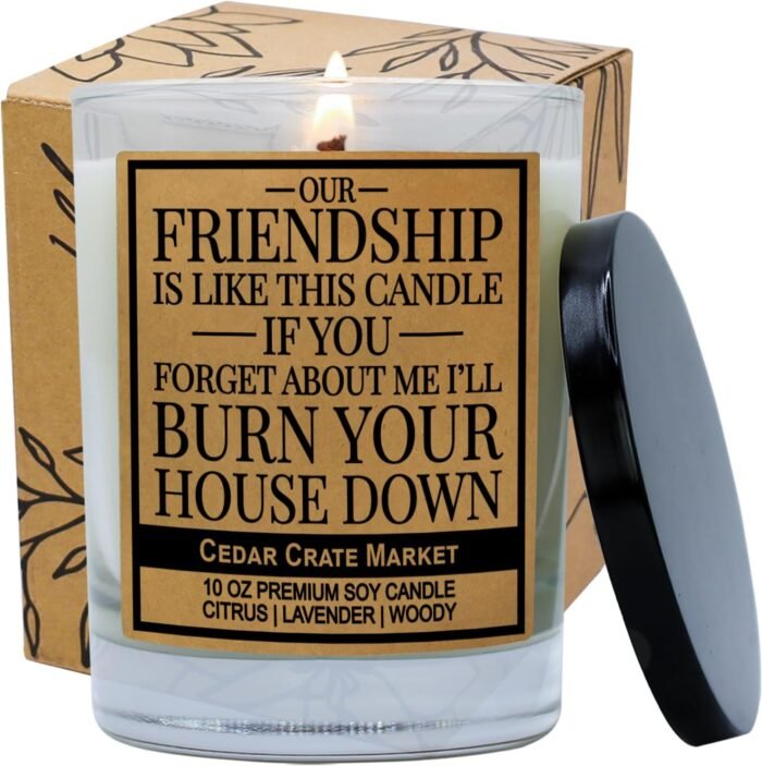 CEDAR CRATE MARKET Our Friendship is Like This Candle, Lavender Scented 100% Soy - Image 2