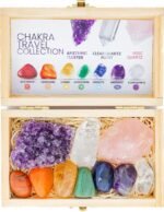 CRYSTALYA Travel Chakra Crystals and Healing Stones in Wooden Gift Box + 50pg EB... - Image 2