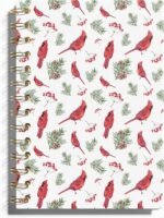 Cardinal Notebook - Winter Bird Journal, Red Cardinal Spiral Notebook, Cardinal ... - Image 2