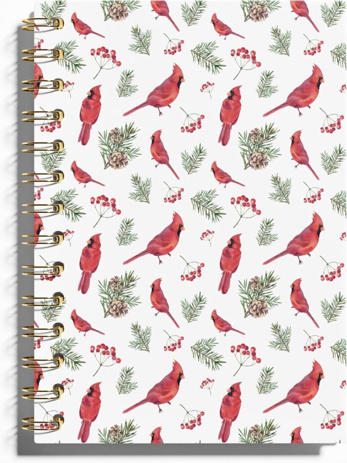 Cardinal Notebook - Winter Bird Journal, Red Cardinal Spiral Notebook, Cardinal ... - Image 2