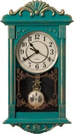 Clockswise Vintage Grandfather-Style Wall Clock with Wood-Effect Plastic Pendulu... - Image 2