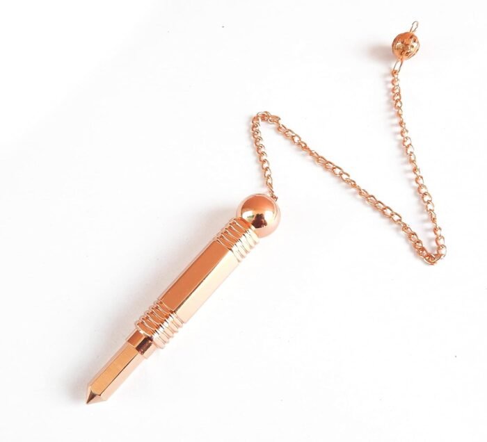Copper Metal Unique Design Pencil Shape Divination Pendulum, Pendulum for Dowsin... - Image 2
