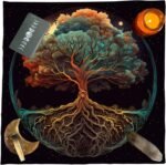 Divinations Tablecloth Trees of Life Tarots Cards Tablecloth Altars Cloth Oracle... - Image 2
