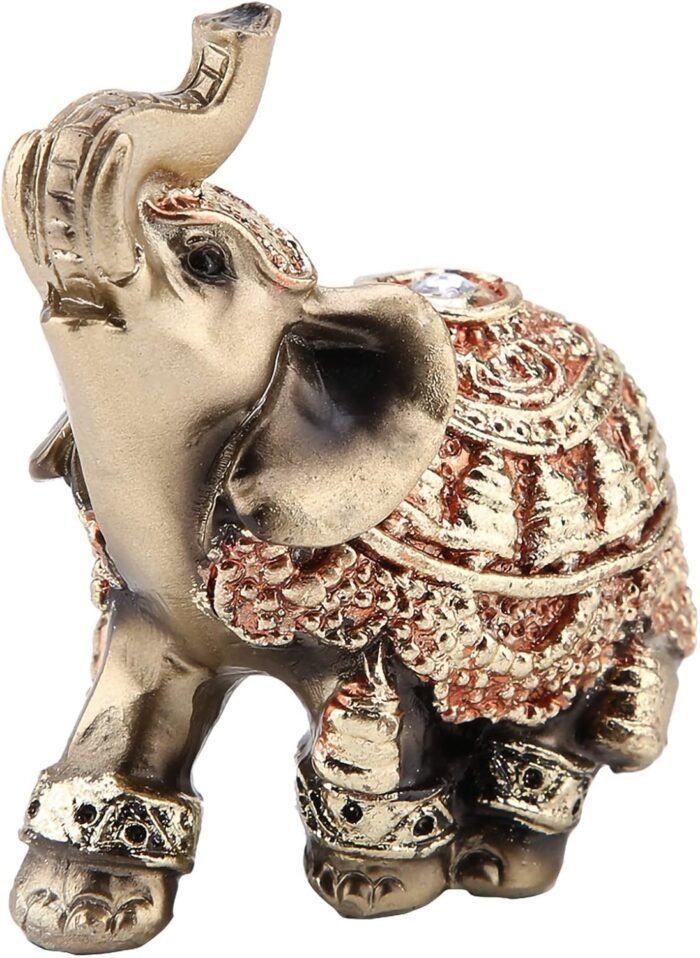 Eleph Statue, Auspicious Feng Shui lden Eleph Sculpture, Eleph Sculpture Home De... - Image 2