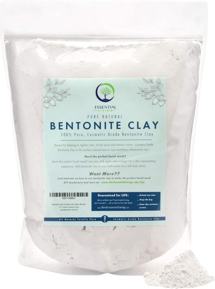 Essential Living: Bentonite Clay Powder - All-Natural DIY Skin Care Facial Mask ... - Image 2