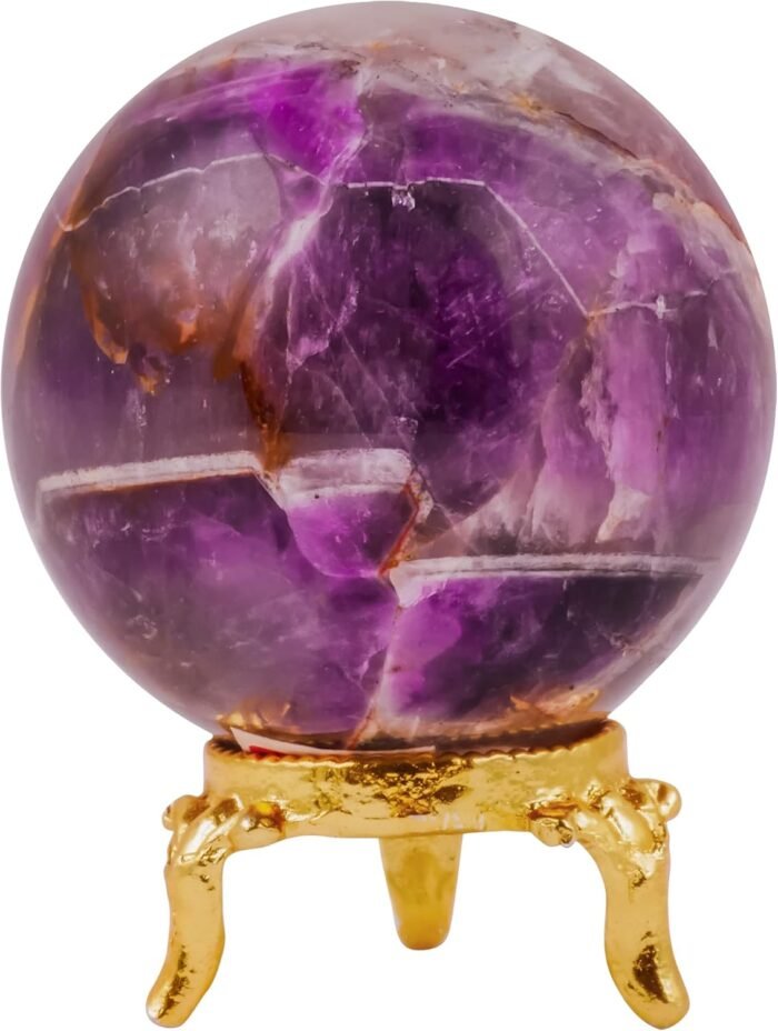 FASHIONZAADI Amethyst Crystal Rock - Gemstone Ball - Gem Sphere - Wiccan Altar T... - Image 2