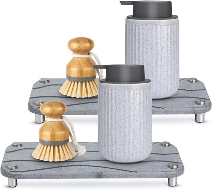 Foleto Home Sink Caddy 2pcs Dries Instantly Kitchen Sink Organizer Sponge Decor ... - Image 2