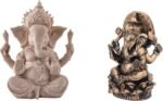 HUAWELL 2 Piece Elephant Statue Hue Sandstone Ganesha Buddha Sculpture Handmade ... - Image 2