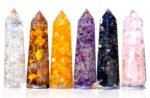 Healing Orgonite Crystal Wand Set of 6 – 3.5” Amethyst, Tiger’s Eye, Rose Quartz... - Image 2