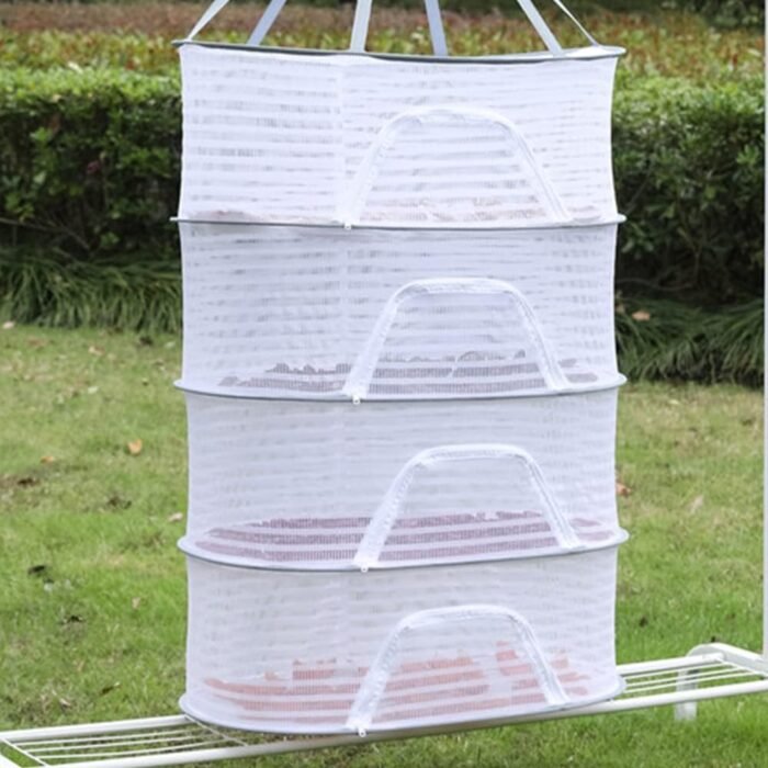 Herb Drying Rack 4 Layer Hanging Mesh Net for Plants Hanging Drying Fish Net Fol... - Image 2