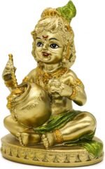 Hindu God Baby Krishna Statue - Indian Small Krishna Idol Figurine Home Office M... - Image 2