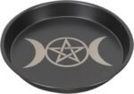 MAGICLULU Altar Plate Candle Holder Pentagram Table Tray 7 inch Ritual Burning I... - Image 2