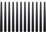 Mega Candles 12 pcs Unscented Black Taper Candles, Hand Poured Wax Candle 10 Inc... - Image 2