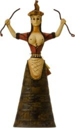 Minoan Snake Goddess 16th Century Replica Cretan Healer Priestess Statue 7.9" - Image 2
