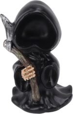 Mysterious Black Robed Grim Reaper Statue Gothic Horror Decorative Figurine for ... - Image 2