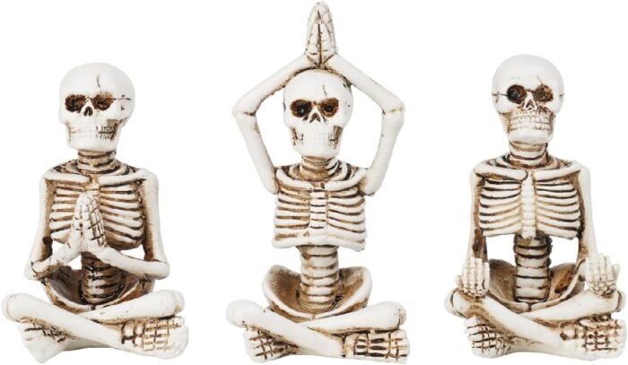 Newman House Studio Halloween Skeleton Decor - Realistic Meditating Skeleton Sta... - Image 2