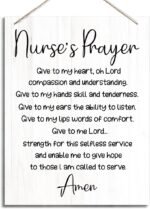 Nurse's Prayer Sign, Decorative Hanging Wood Plaque for Wall, Rustic Wall Wall S... - Image 2
