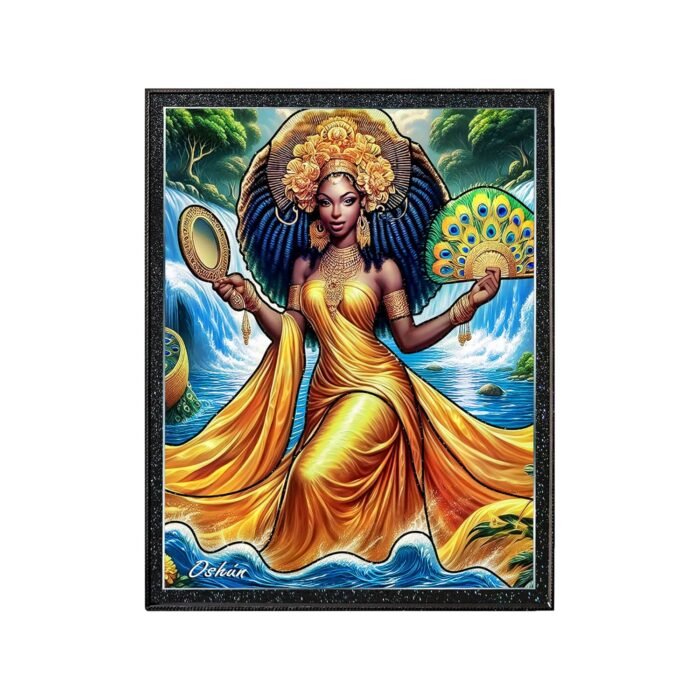 Ochun Orisha Diosa del Amor. Cuadro con Marco de Ochún.Framed 5x7 Artwork of Osh... - Image 2