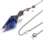PESOENTH Pendulum Crystal,Lapis Lazuli Healing Spiritual Hexagonal Crystal Pendu... - Image 2