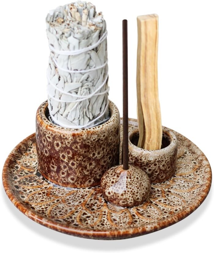 Palo Santo Sticks Holder, Multi-Purpose Handmade Ceramic Incense Burner for Palo... - Image 2