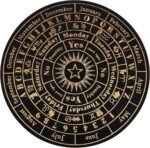 Pendulum Board for Divination and Home Decor Wooden Message Board with Markings ... - Image 2