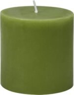 Pillar Candle, 3 by 3-Inch, Sage Green - Image 2