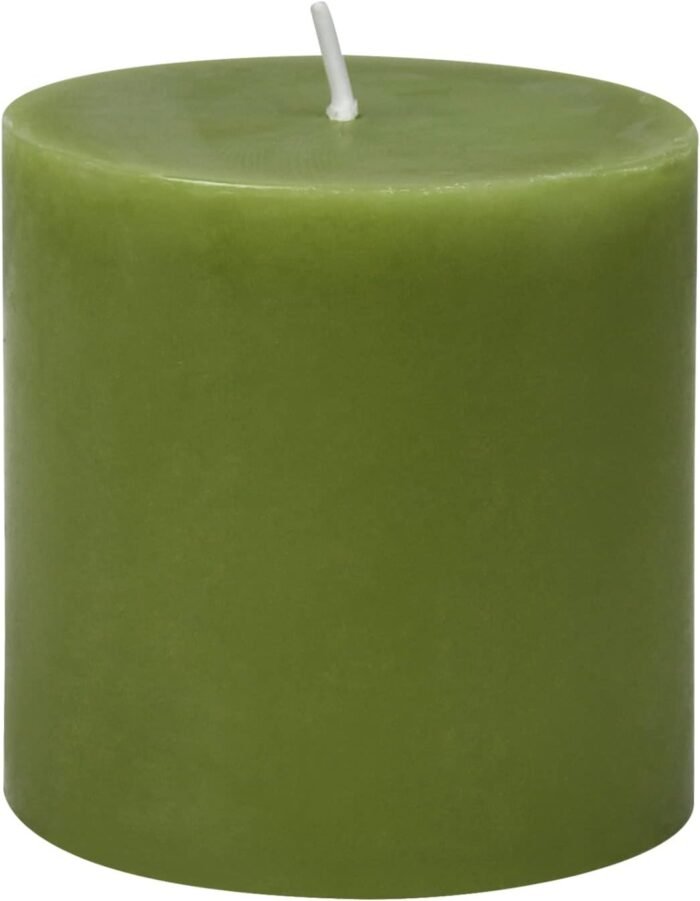 Pillar Candle, 3 by 3-Inch, Sage Green - Image 2