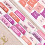 Pink Bible Tabs, 90 Large Print Bible Index Tabs for Study Bible, Laminated Easy... - Image 2