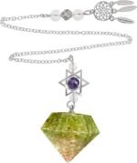 Rockcloud Stone Pendulum for Dowsing Divitation Meditation Reiki Healing Energy ... - Image 2