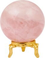 Rose Quartz Large Crystal Ball - Meditation Table - Glass Orb - Spiritual Stuff ... - Image 2