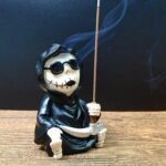 Skeleton Grim Reaper Voodoo Doll Incense Burner Gothic Decoration Ghost Cone Bur... - Image 2