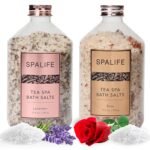 SpaLife Tea Spa Petal-Infused Effervescent Mineral Bath Salts - Lavender & Rose,... - Image 2