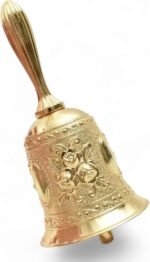 Spiritual Ritual Hand Bell for Cleansing and Prayer – Gold, Silver, and Floral B... - Image 2