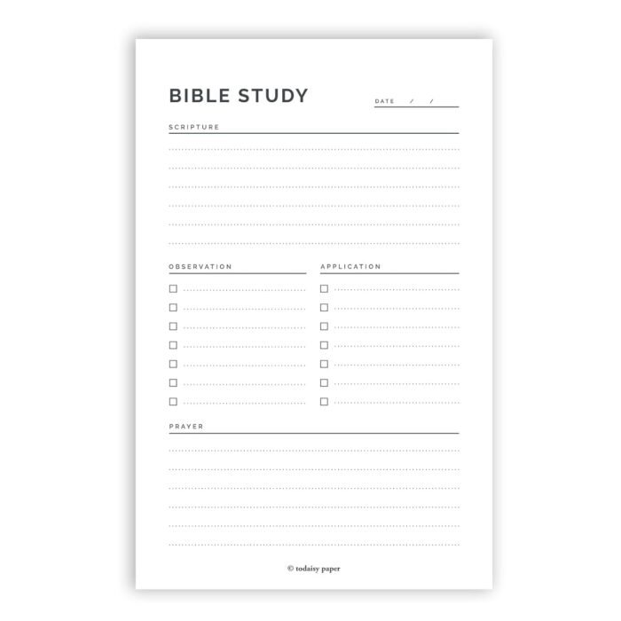 Todaisy Paper Bible Study Supplies 5.5 x 8.5 Church Notes Notepad, Bible Journal... - Image 2