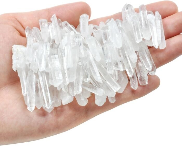 Top Plaza 0.44lb Clear Quartz Crystal Bulk Irregular Shape Rough Crystal Stones ... - Image 2
