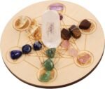 Vaguelly 1 Set Natural Crystal Column Divination Board with Chakra Stones Decora... - Image 2