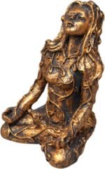 Veronese Earth Goddess Gaia Statue in Lotus Position, Bronze Finish, 2.75H x 2W ... - Image 2