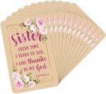 Wallet Scripture Cards - Sister, Phil 1:3 - Pack of 12 Inspirational Christian C... - Image 2