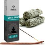 White Sage Incense Sticks 250g (135 Sticks + Holder), Natural, Long Lasting, Aro... - Image 2