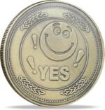YES NO Flipping Challenge Coin, Decision Maker Divination Tool - Bronze - Image 2