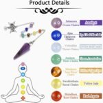 GEHECRST Natural Clear Quartz Crystal Pendulum for Divination Hexagonal Chakra H... - Image 6