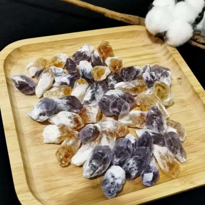 Amethyst and Citrine Raw Crystal Irregular Natural Real Rough Stone Small Gemsto... - Image 7