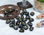 BEZAVO Black Tourmaline Rune Stones Set - Healing Crystals for Beginners, 25-Pie... - Image 5